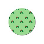 sequin christmas Holly Magnet 3  (Round)