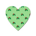 sequin christmas Holly Magnet (Heart)