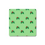 sequin christmas Holly Magnet (Square)