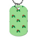 sequin christmas Holly Dog Tag (Two Sides)