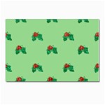 sequin christmas Holly Postcards 5  x 7  (Pkg of 10)