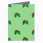 sequin christmas Holly Greeting Card