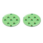 sequin christmas Holly Cufflinks (Oval)