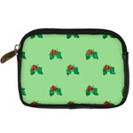 sequin christmas Holly Digital Camera Leather Case