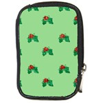 sequin christmas Holly Compact Camera Leather Case