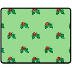 sequin christmas Holly Fleece Blanket (Medium)