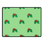 sequin christmas Holly Fleece Blanket (Small)