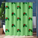 sequin christmas Holly Shower Curtain 60  x 72  (Medium)