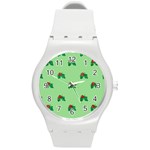 sequin christmas Holly Round Plastic Sport Watch (M)