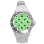 sequin christmas Holly Round Plastic Sport Watch (L)