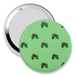 sequin christmas Holly 3  Handbag Mirror