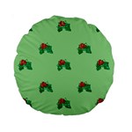 sequin christmas Holly Standard 15  Premium Round Cushion 