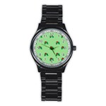 sequin christmas Holly Stainless Steel Round Watch