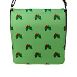 sequin christmas Holly Flap Closure Messenger Bag (L)