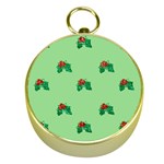 sequin christmas Holly Gold Compass