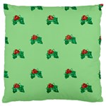 sequin christmas Holly Large Flano Cushion Case (One Side)