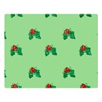 sequin christmas Holly Double Sided Flano Blanket (Large)