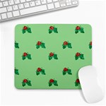 sequin christmas Holly Large Mousepad