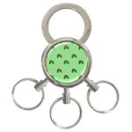 sequin christmas Holly 3-Ring Key Chain