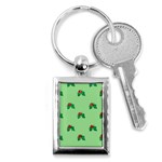 sequin christmas Holly Key Chain (Rectangle)