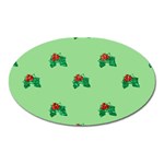 sequin christmas Holly Magnet (Oval)