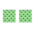 sequin christmas Holly Cufflinks (Square)