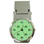 sequin christmas Holly Money Clip Watch