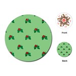 sequin christmas Holly Playing Cards (Round)