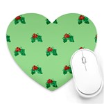 sequin christmas Holly Heart Mousepad