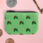 sequin christmas Holly Mini Coin Purse