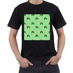 sequin christmas Holly Men s T-Shirt (Black)