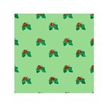 sequin christmas Holly Small Satin Scarf (Square)