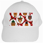 christmas hipster monkeys  White Cap