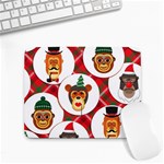 christmas hipster monkeys  Small Mousepad