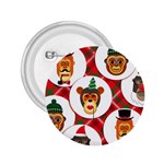 christmas hipster monkeys  2.25  Button