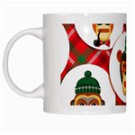 christmas hipster monkeys  White Mug