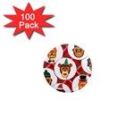 christmas hipster monkeys  1  Mini Magnet (100 pack) 