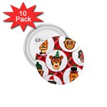 christmas hipster monkeys  1.75  Button (10 pack) 