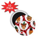 christmas hipster monkeys  1.75  Magnet (10 pack) 