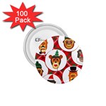 christmas hipster monkeys  1.75  Button (100 pack) 