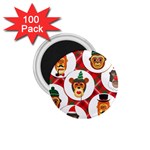 christmas hipster monkeys  1.75  Magnet (100 pack) 