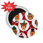 christmas hipster monkeys  2.25  Magnet (10 pack)