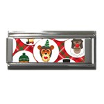 christmas hipster monkeys  Superlink Italian Charm (9mm)