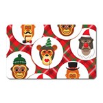 christmas hipster monkeys  Magnet (Rectangular)