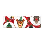 christmas hipster monkeys  Sticker Bumper (10 pack)