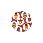 christmas hipster monkeys  Golf Ball Marker