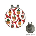 christmas hipster monkeys  Golf Ball Marker Hat Clip