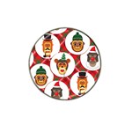 christmas hipster monkeys  Hat Clip Ball Marker