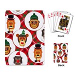 christmas hipster monkeys  Playing Cards Single Design