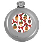 christmas hipster monkeys  Hip Flask (5 oz)